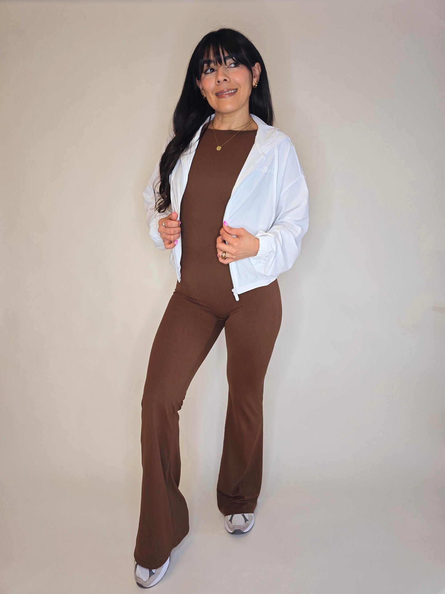 White Windbreaker Jacket