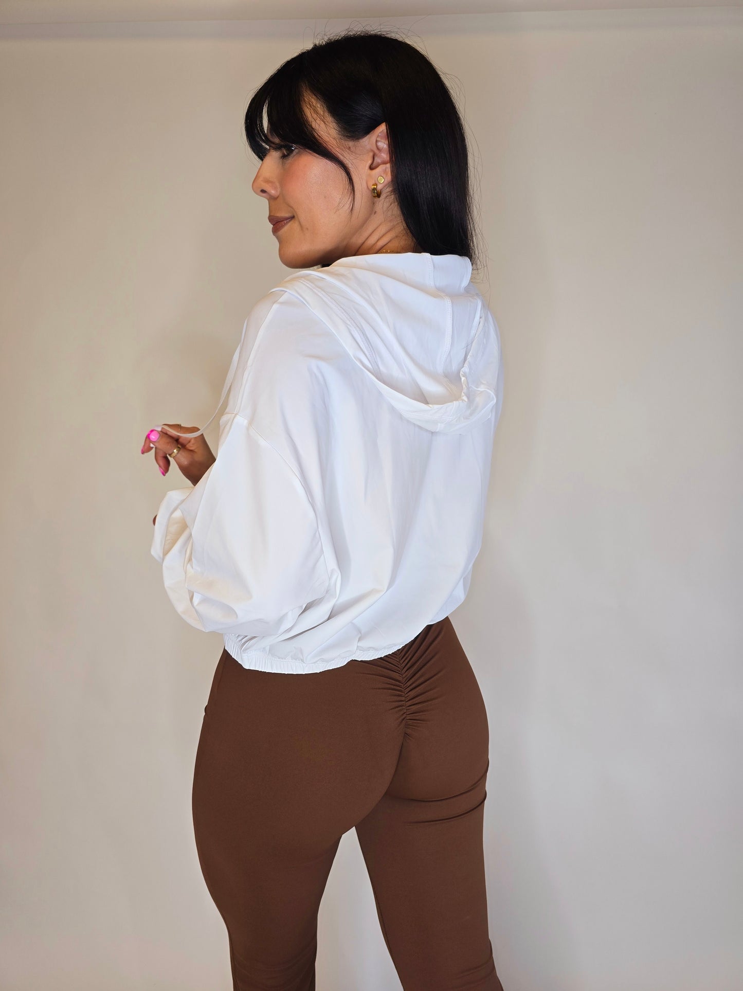 White Windbreaker Jacket