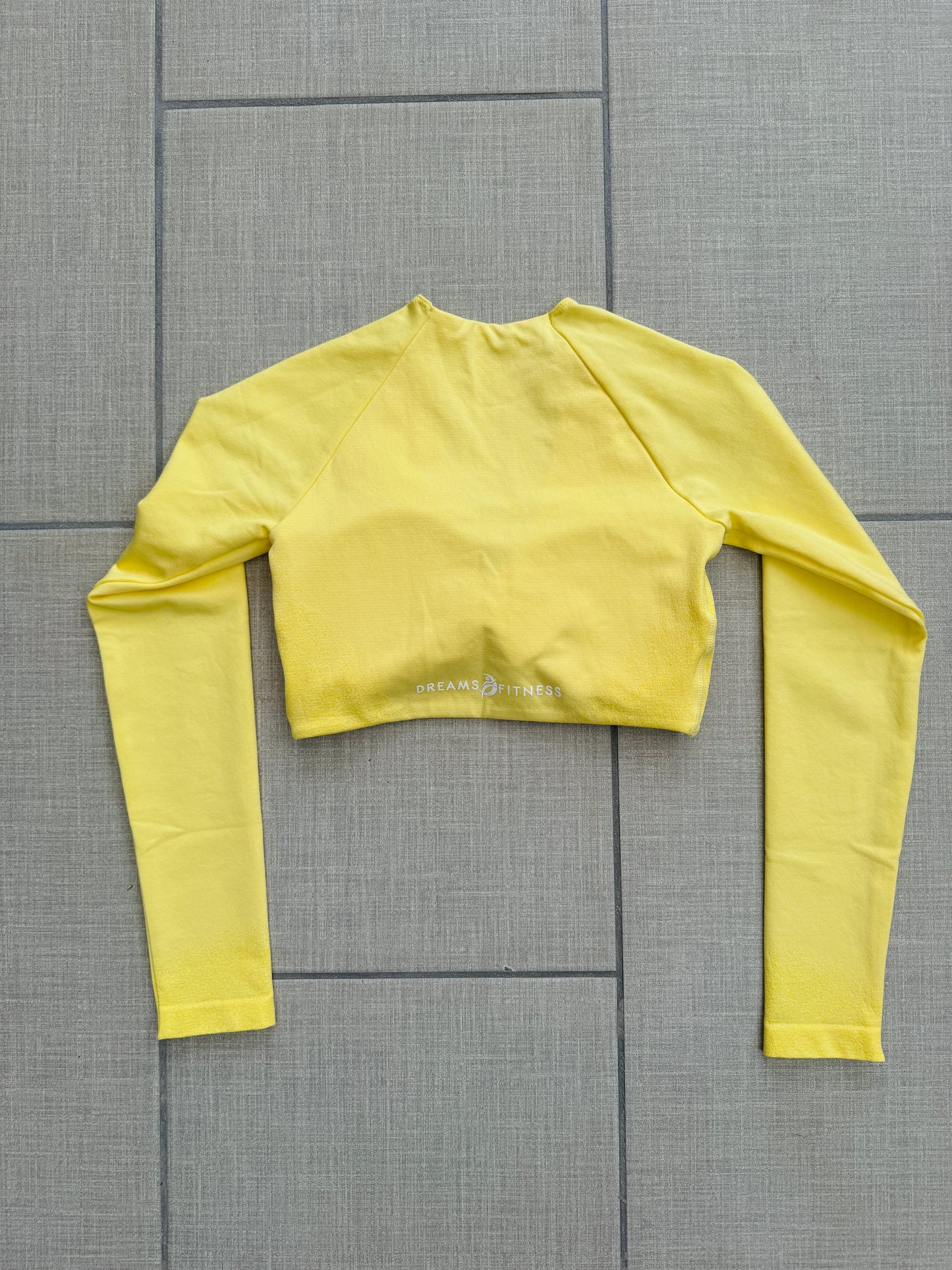 Yellow Hibiscus Twist Front Long Sleeve