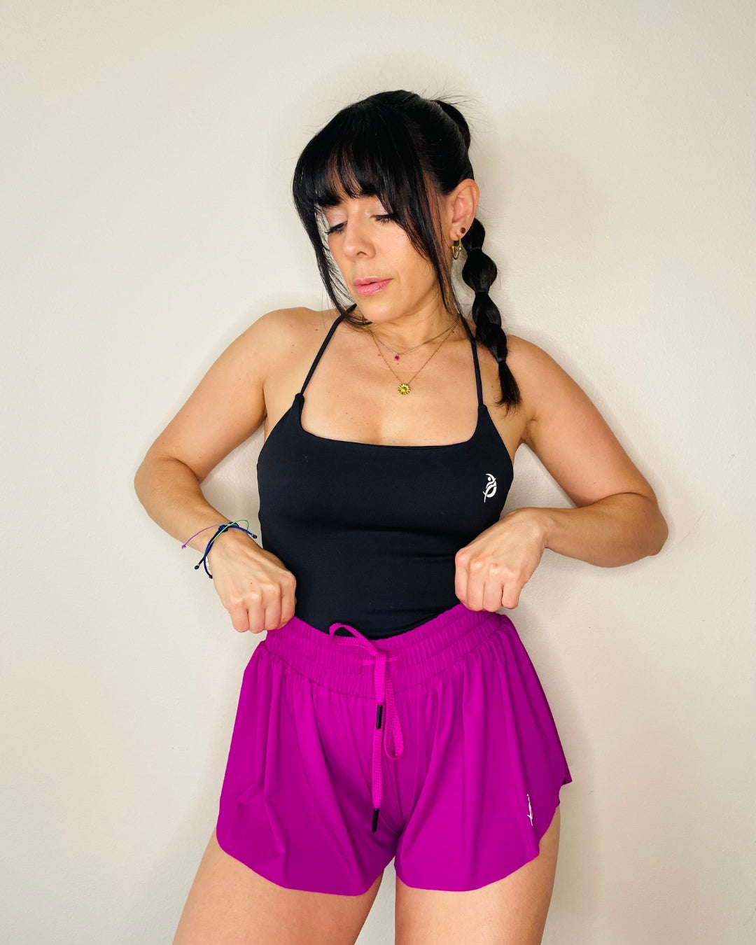 Magenta Running Short All In One