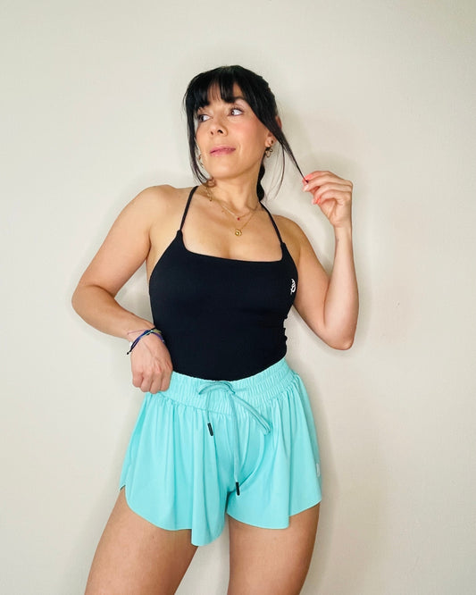 Teal Green Running Shorts All In One