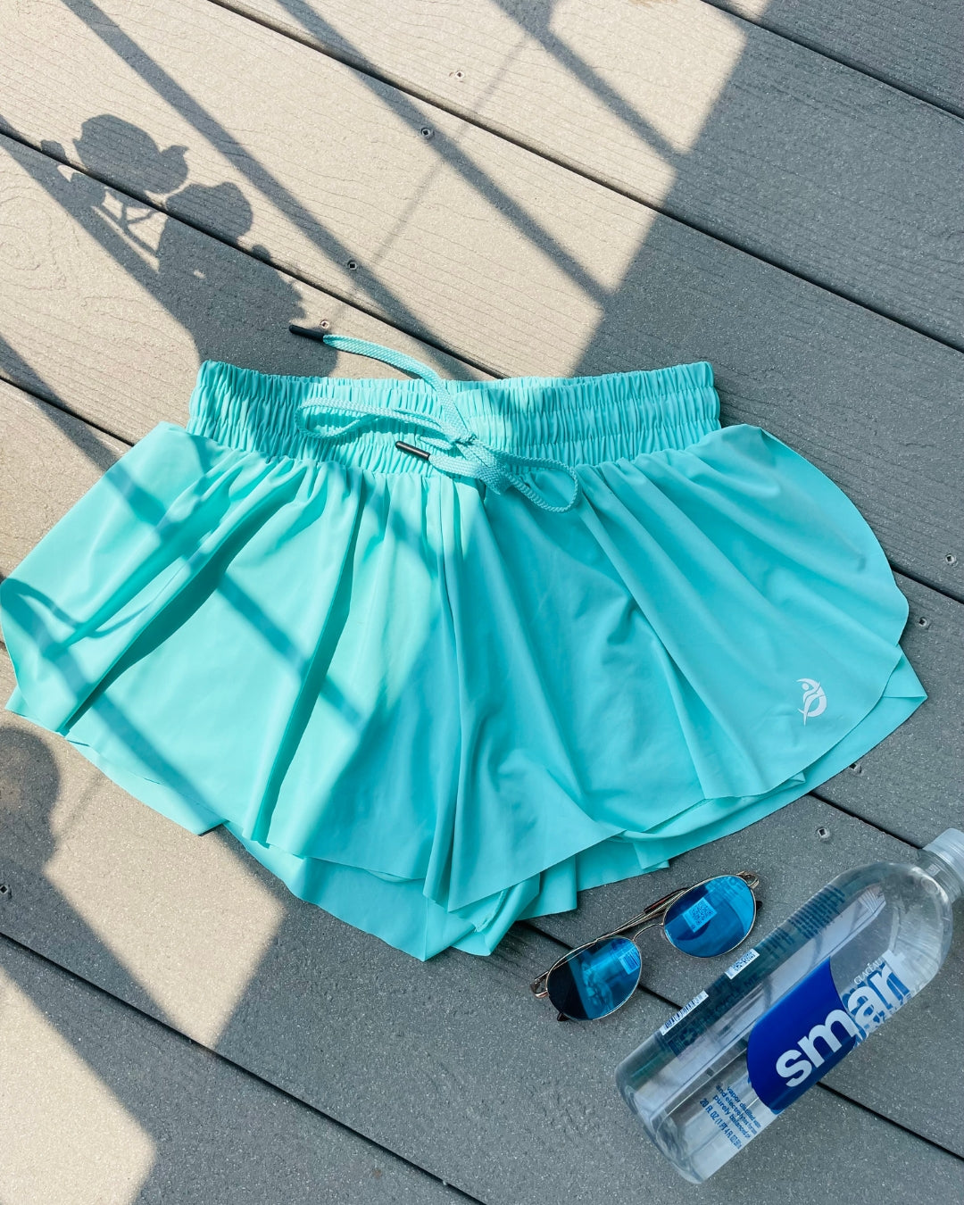Teal Green Running Shorts All In One