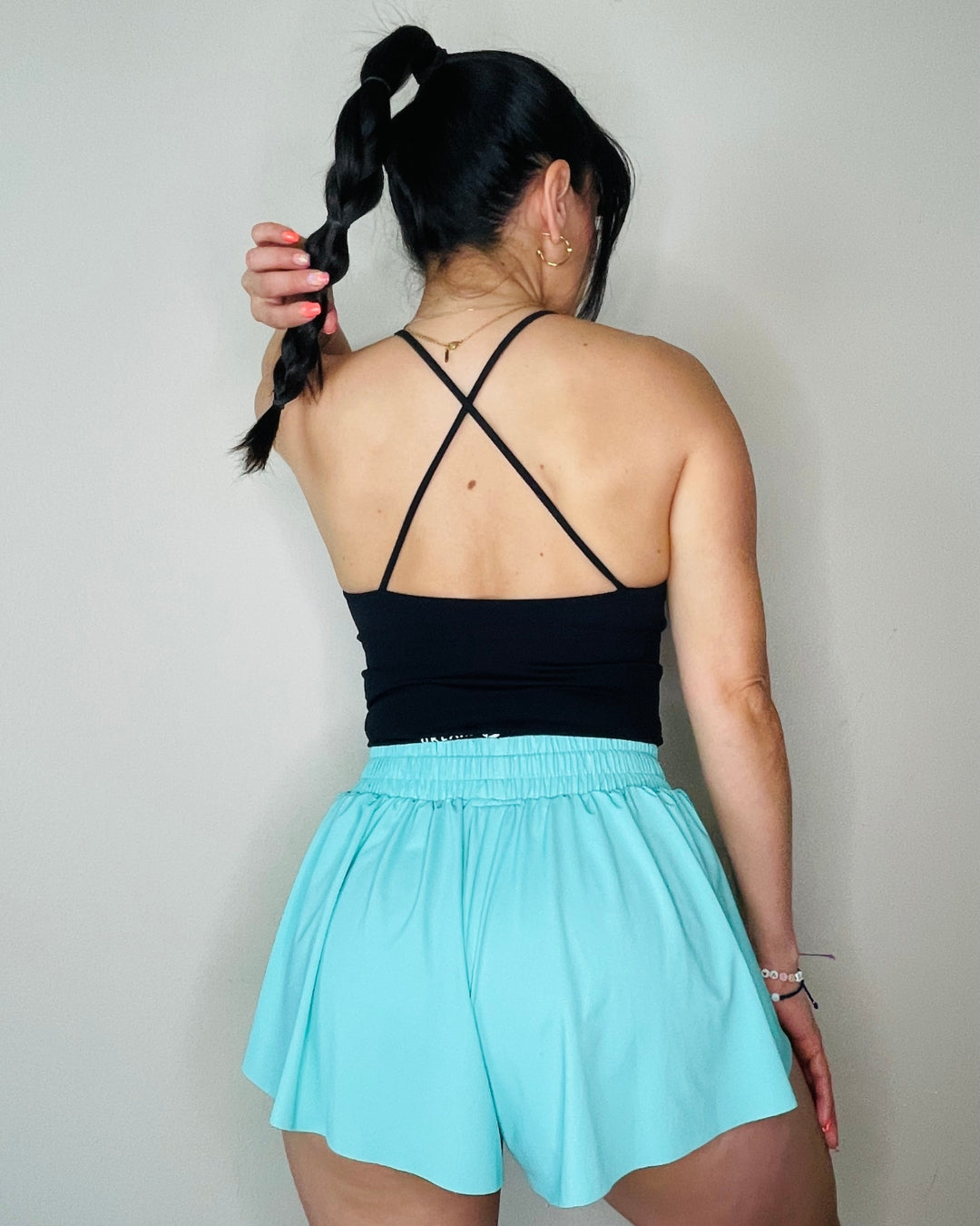 Teal Green Running Shorts All In One